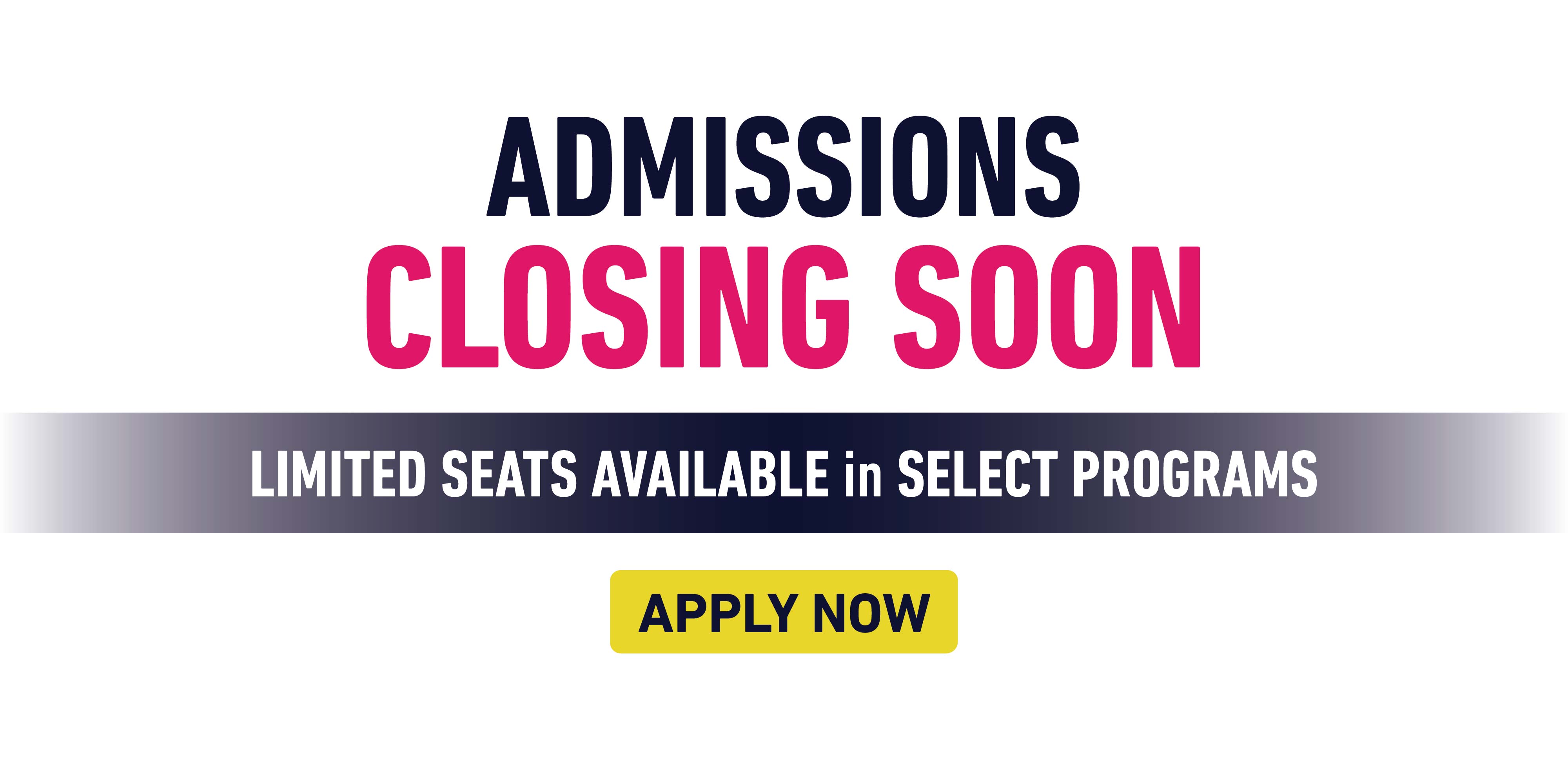 Admission Closing Soon Banner