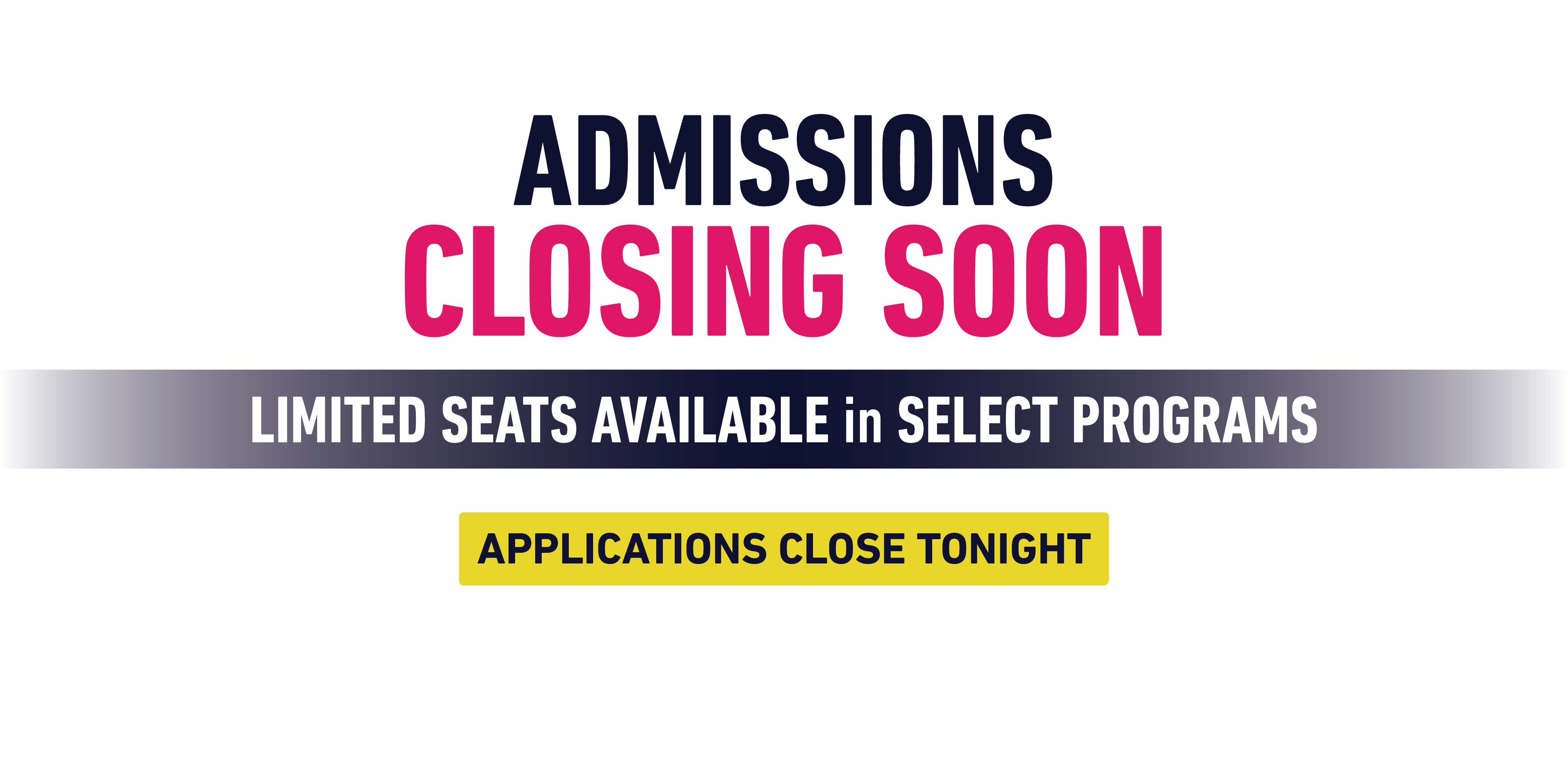 Admission Closing Soon Banner