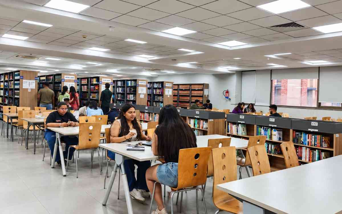 Library and learning spaces available to students at UPES
