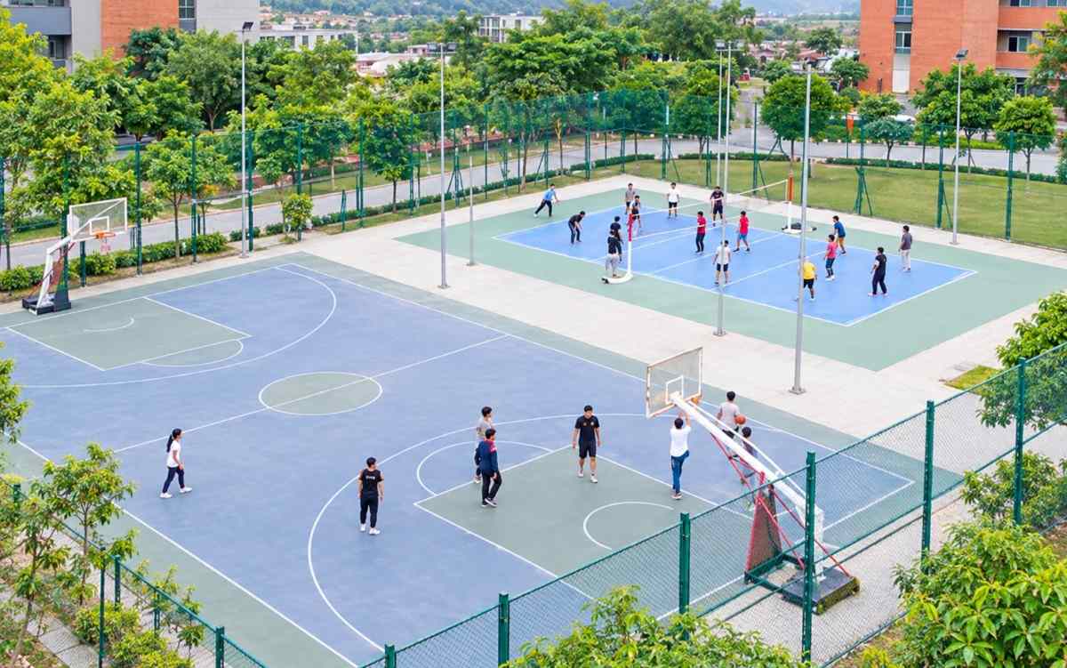 UPES campus buildings and surroundings
