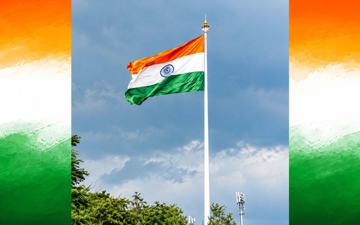 Indian national flag at UPES